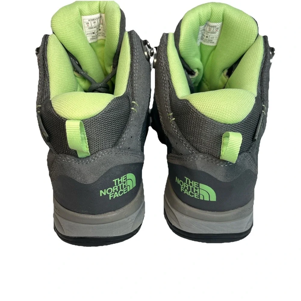 The North Face Waterproof Storm II Hiking Women's Boots Shoes Size 9 Gray/Green